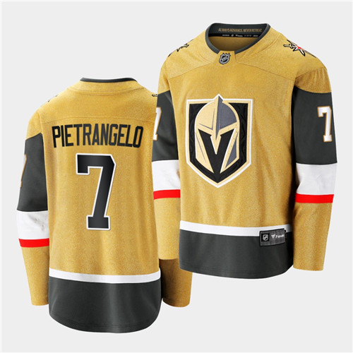 Golden Knights #7 Alex Pietrangelo 2020-21 Gold Breakaway Jersey