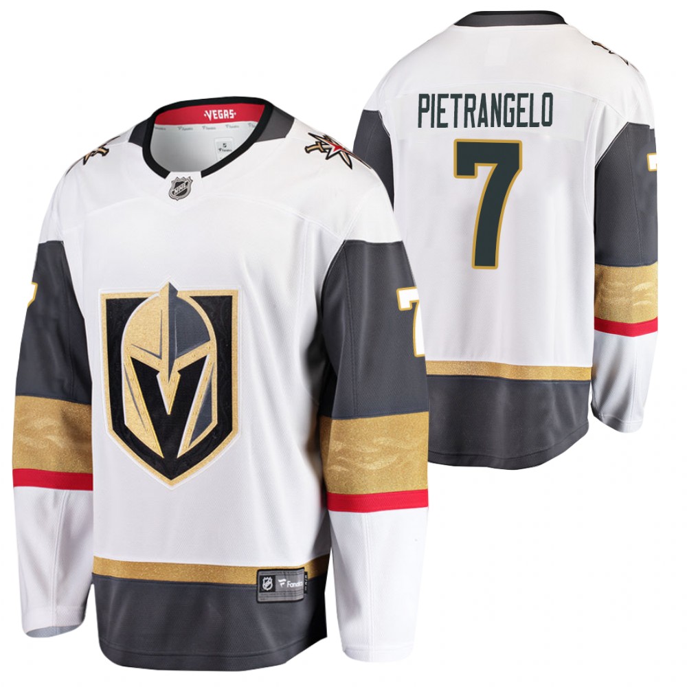 Golden Knights #7 Alex Pietrangelo White 2020-21 Away Jersey
