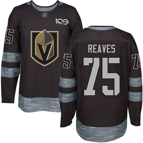 Golden Knights #75 Ryan Reaves Black 1917-2017 100th Anniversary Stitched Hockey Jersey
