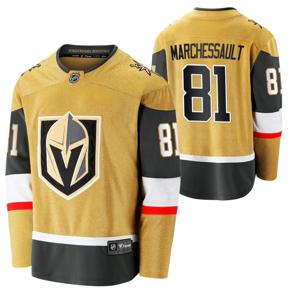 Golden Knights #81 Jonathan Marchessault Gold 2020-21 Alternate Jersey