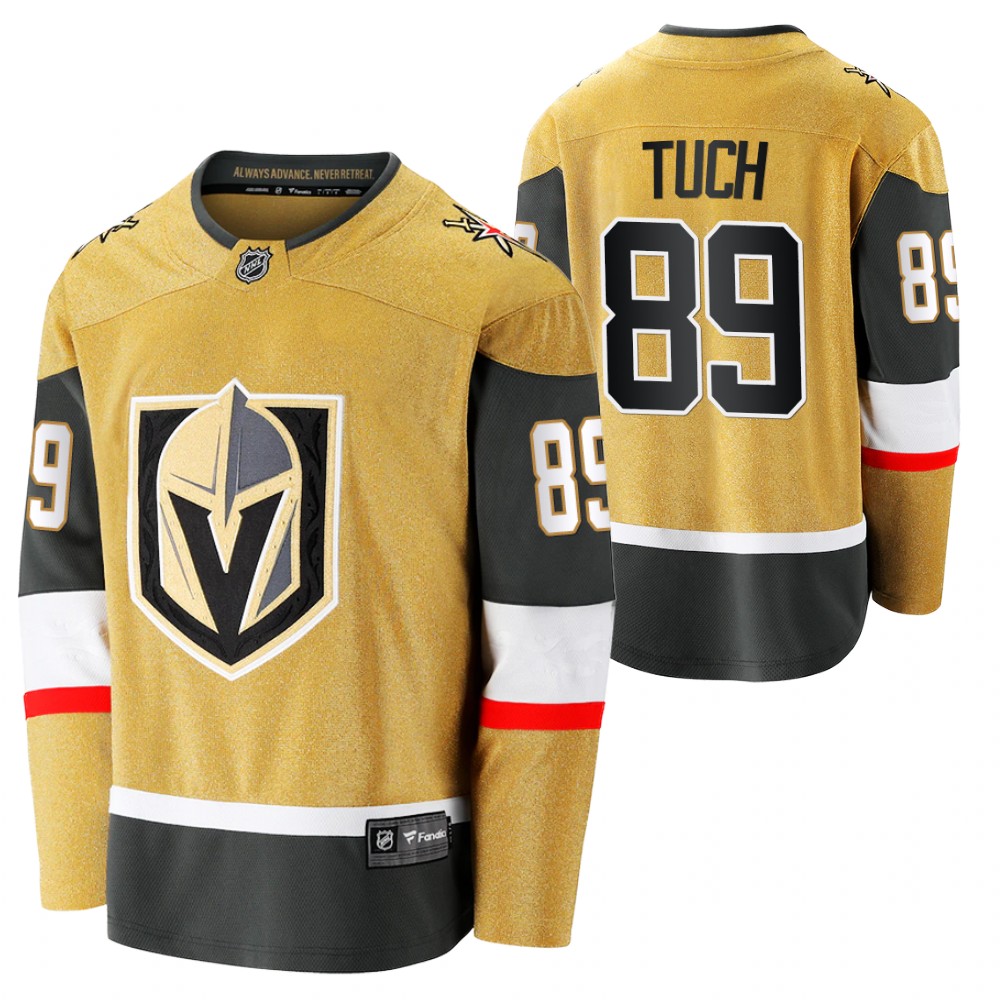 Golden Knights #89 Alex Tuch Gold 2020-21 Alternate Jersey