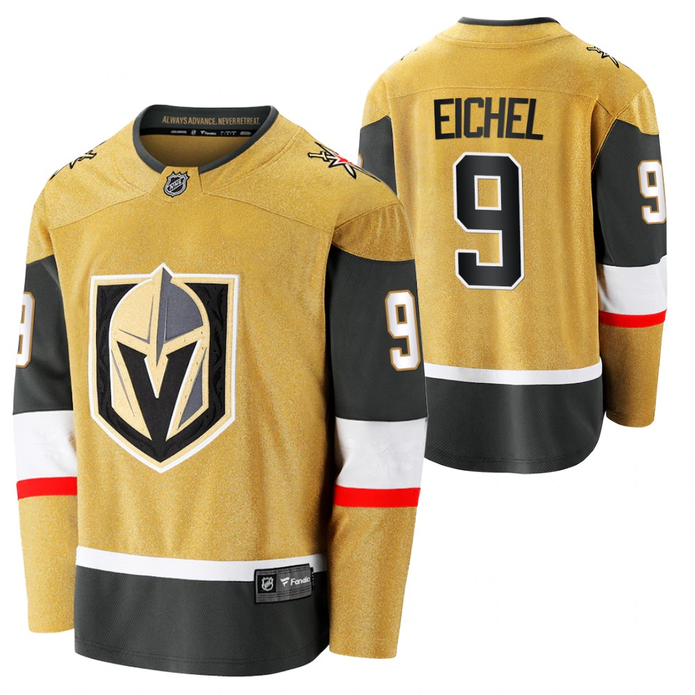 Golden Knights #9 Jack Eichel Gold 2021-22 Alternate Jersey