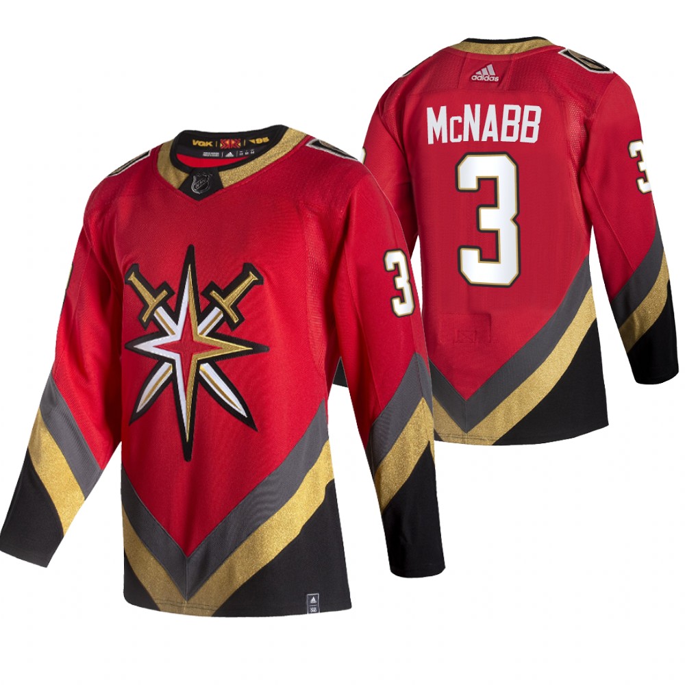 Golden Knights 2021 Reverse Retro #3 Brayden Mcnabb Red Jersey Authentic