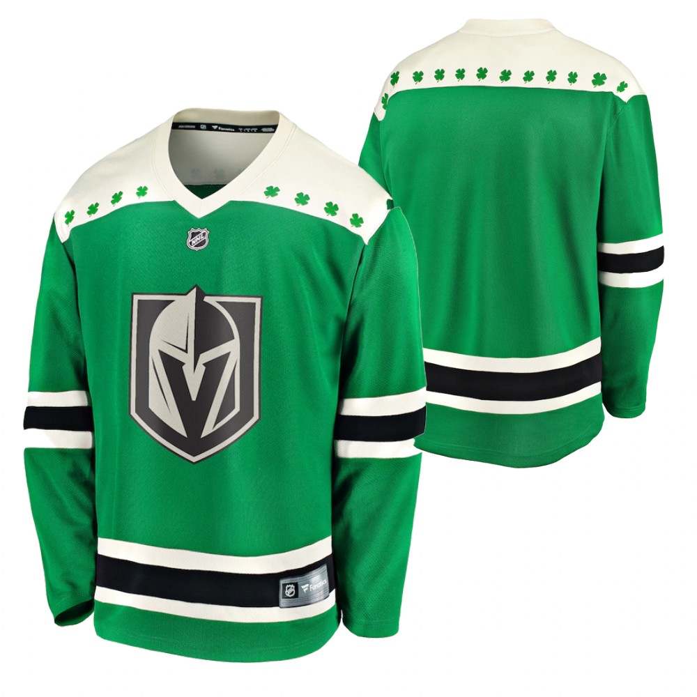 Golden Knights 2021 St Patricks Day Green Men Jersey