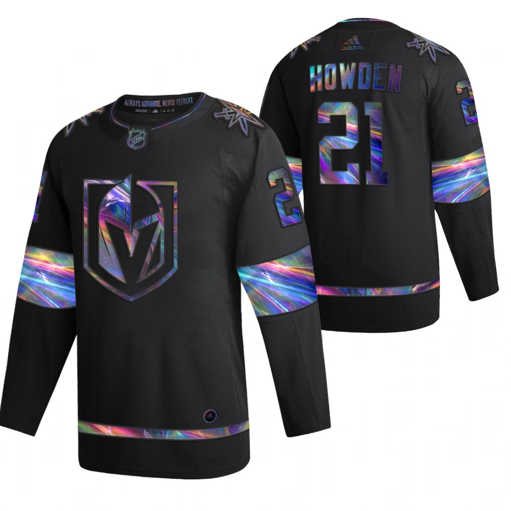 Golden Knights Brett Howden 2021-22 Iridescent Holographic Black Limited Jersey