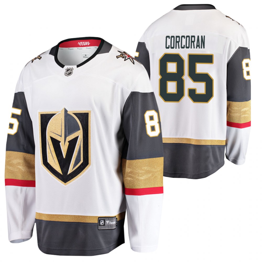 Golden Knights Connor Corcoran Jersey Away White Breakaway Player Men's