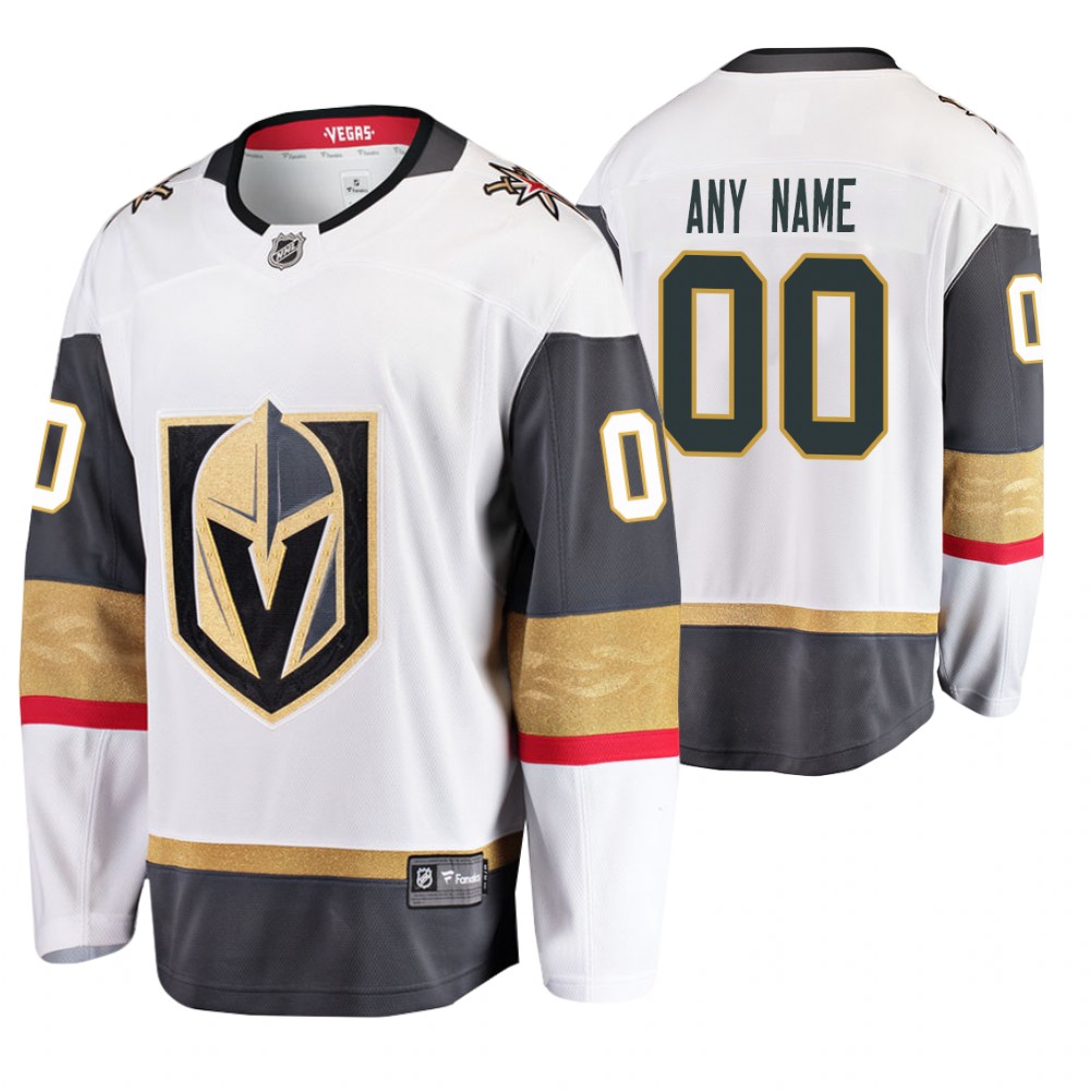 Golden Knights Custom White Player Away Jersey Men's