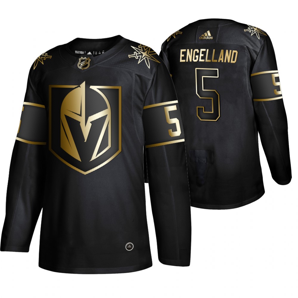 Golden Knights Deryk Engelland Black Authentic 2019 NHL Golden Edition Jersey