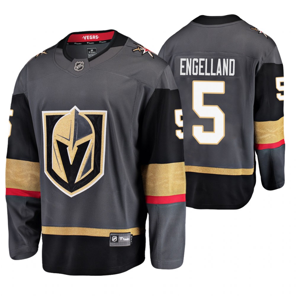 Golden Knights Deryk Engelland Gray Breakaway Player Home Jersey
