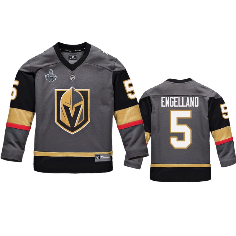 Golden Knights Deryk Engelland Gray Replica Player Stanley Cup Final Jersey