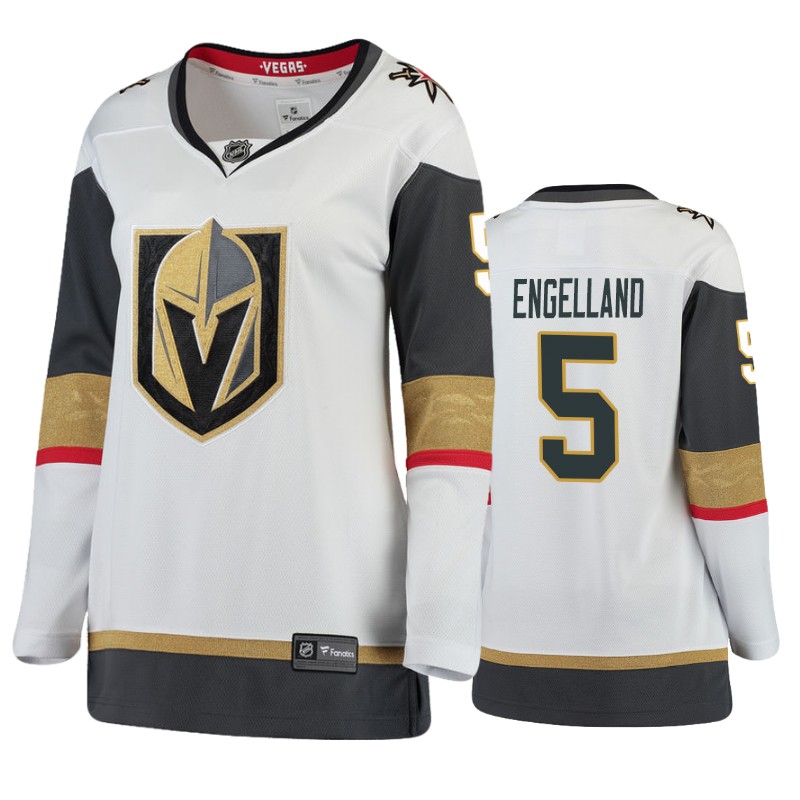 Golden Knights Deryk Engelland White Breakaway Fanatics Branded Jersey