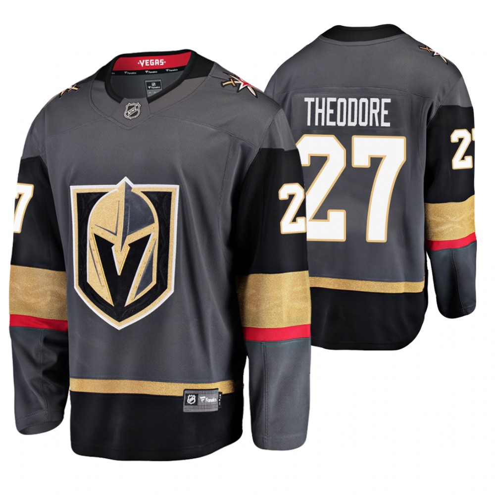 Golden Knights Shea Theodore Gray Breakaway Player Home Jersey