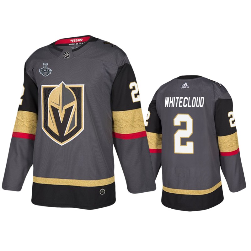 Golden Knights Zach Whitecloud Gray Bound Patch Stanley Cup Final Jersey