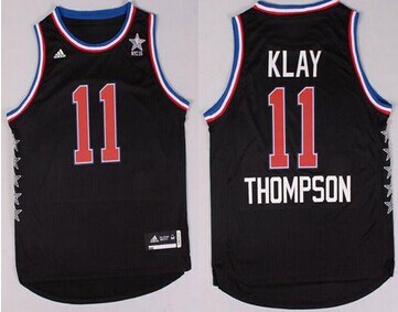 Golden State Warriors #11 Klay Thompson Black 2015 All Star Stitched NBA Jersey