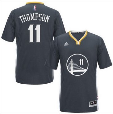 Golden State Warriors #11 Klay Thompson New Black Alternate Stitched NBA Jersey