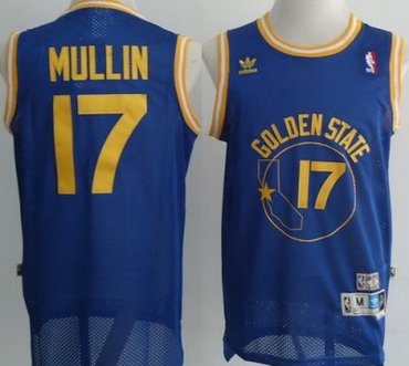 Golden State Warriors #17 Chris Mullin Blue Soul Swingman Throwback M&N NBA Jerseys