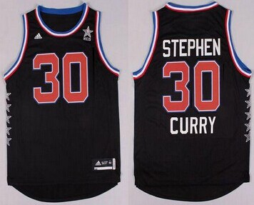 Golden State Warriors #30 Stephen Curry Black 2015 All Star Stitched NBA Jersey