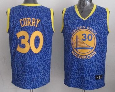 Golden State Warriors #30 Stephen Curry Blue Crazy Light NBA Jersey
