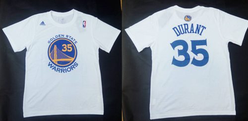 Golden State Warriors #35 Kevin Durant T-Shirt White