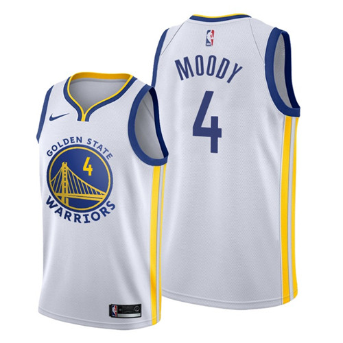 Golden State Warriors #4 Moses Moody White Men's Jersey