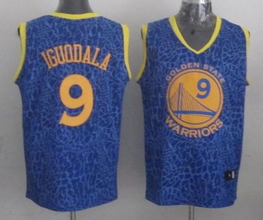Golden State Warriors #9 Andre Iguodala Blue Crazy Light NBA Jersey