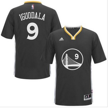 Golden State Warriors #9 Andre Iguodala New Black Alternate Stitched NBA Jersey