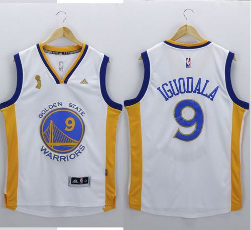 Golden State Warriors #9 Andre Iguodala White New Champions Stitched NBA Jersey
