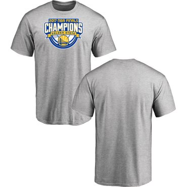 Golden State Warriors 2017 NBA Champions Men's T-Shirt Gray3