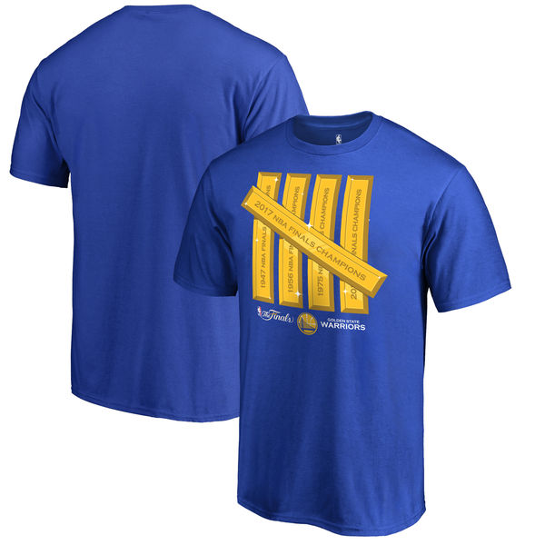 Golden State Warriors 2017 NBA Champions Men's T-Shirt Royal4