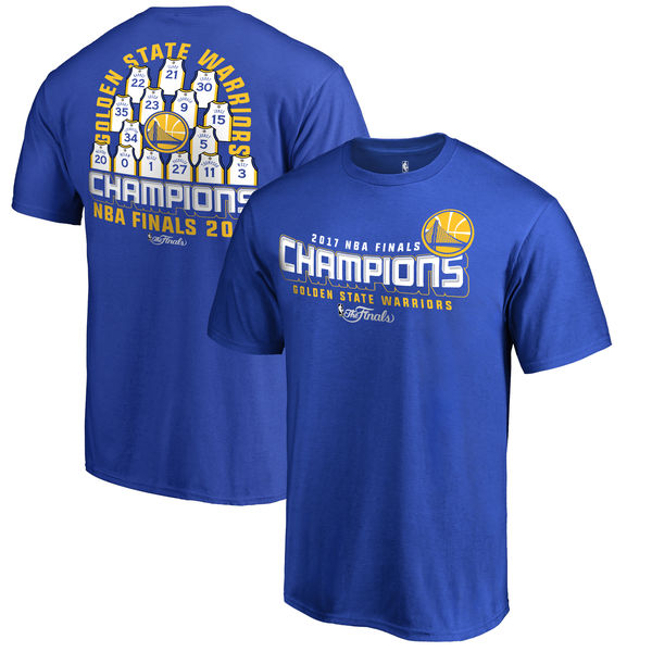 Golden State Warriors 2017 NBA Champions Men's T-Shirt Royal6