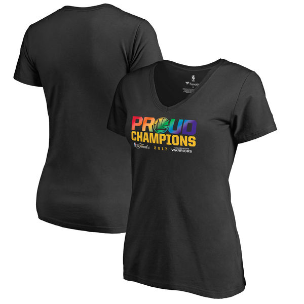 Golden State Warriors 2017 NBA Champions Proud Black Women's T-Shirt