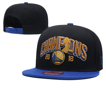 Golden State Warriors 2018 NBA Finals Champions Black Ajustable Hat SG