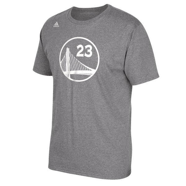 Golden State Warriors 23 Draymond Green Gray Net Number Men's T-Shirt