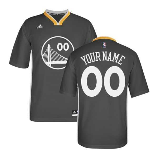 Golden State Warriors Black Short Sleeve Men's Customize New Rev 30 Jersey