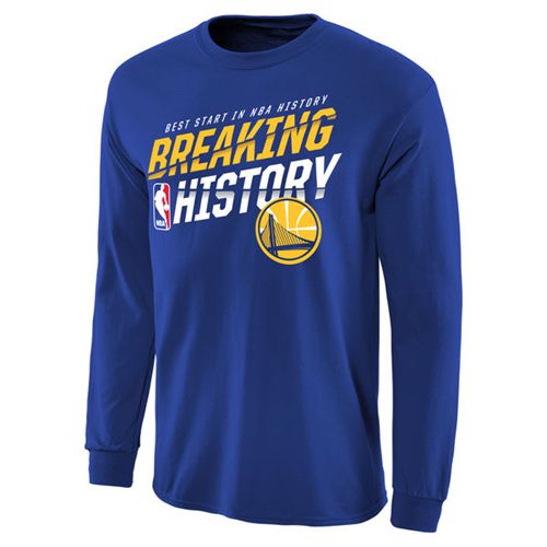 Golden State Warriors Breaking History Long Sleeves T-Shirt Royal