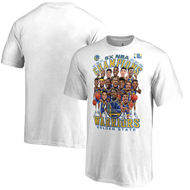 Golden State Warriors Fanatics Branded 2018 NBA Finals Champions Caricature T-Shirt White