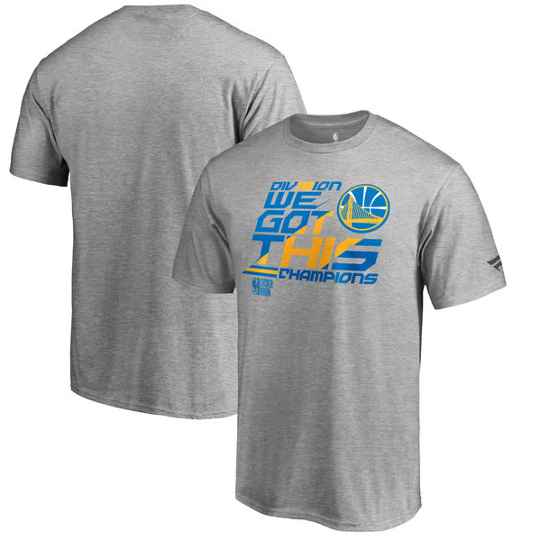 Golden State Warriors Fanatics Branded 2018 NBA Pacific Division Champions Locker Room T-Shirt Heather Gray
