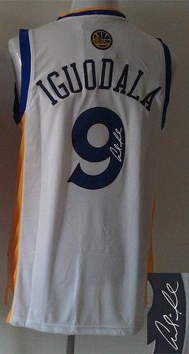 Golden State Warriors Revolution 30 Autographed #9 Andre Iguodala White Stitched NBA Jersey