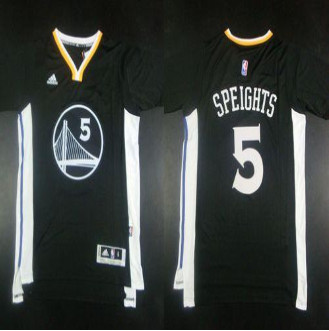 Golden State Warrlors #5 Marreese Speights Black New Alternate Stitched NBA Jersey
