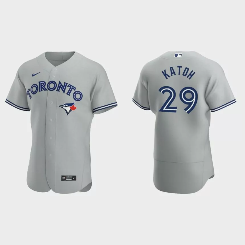 Gosuke Katoh Toronto Blue Jays Authentic Road Jersey – Gray