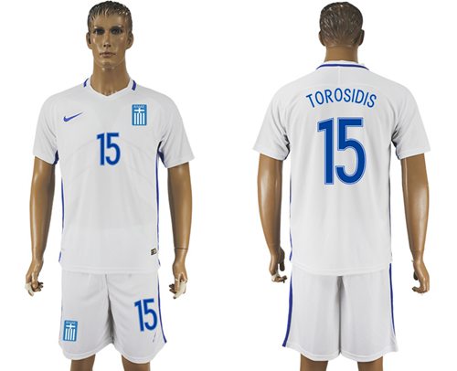 Greece #15 Torosidis Home Soccer Country Jersey