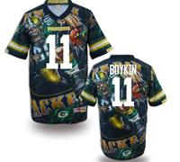 Green Bay Packers #11 BOYKIN Men's Stitched NFL Elite Fanatical Version Jersey (1)