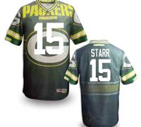 Green Bay Packers #15 STARR Men's Stitched NFL Elite Fanatical Version Jersey (5)