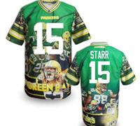 Green Bay Packers #15 STARR Men's Stitched NFL Elite Fanatical Version Jersey (8)