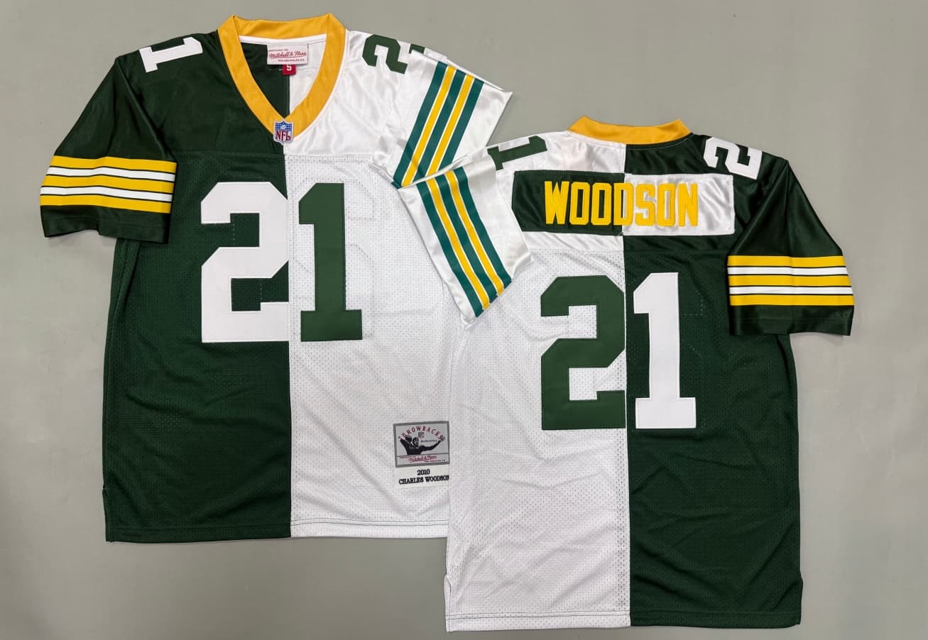 Green Bay Packers #21 Charles Woodson  Throwback    Jersey