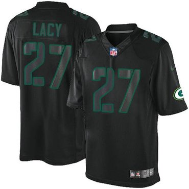 Green Bay Packers #27 Eddie Lacy Black NFL Impact Limited Jersey