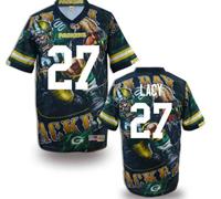 Green Bay Packers #27 LACY Men's Stitched NFL Elite Fanatical Version Jersey (1)