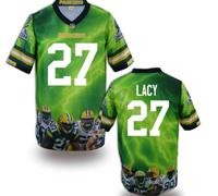 Green Bay Packers #27 LACY Men's Stitched NFL Elite Fanatical Version Jersey (2)