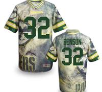 Green Bay Packers #32 BENSON Men's Stitched NFL Elite Fanatical Version Jersey (7)