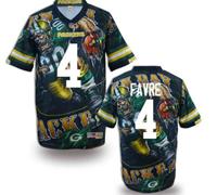 Green Bay Packers #4 FAVRE Men's Stitched NFL Elite Fanatical Version Jersey (1)